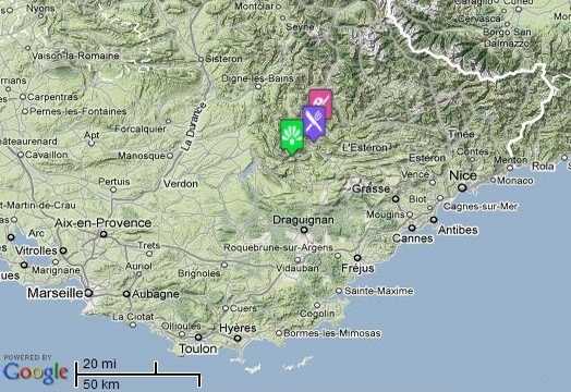 Google Maps - Beauvezer (France) - Tableaux Provence